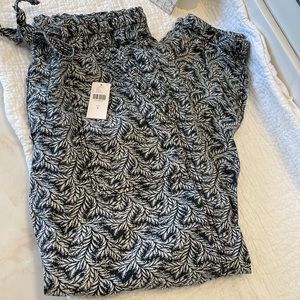 NWT 🤩 Anthropologie 😎 Rhys utility jogger S black tropical pattern